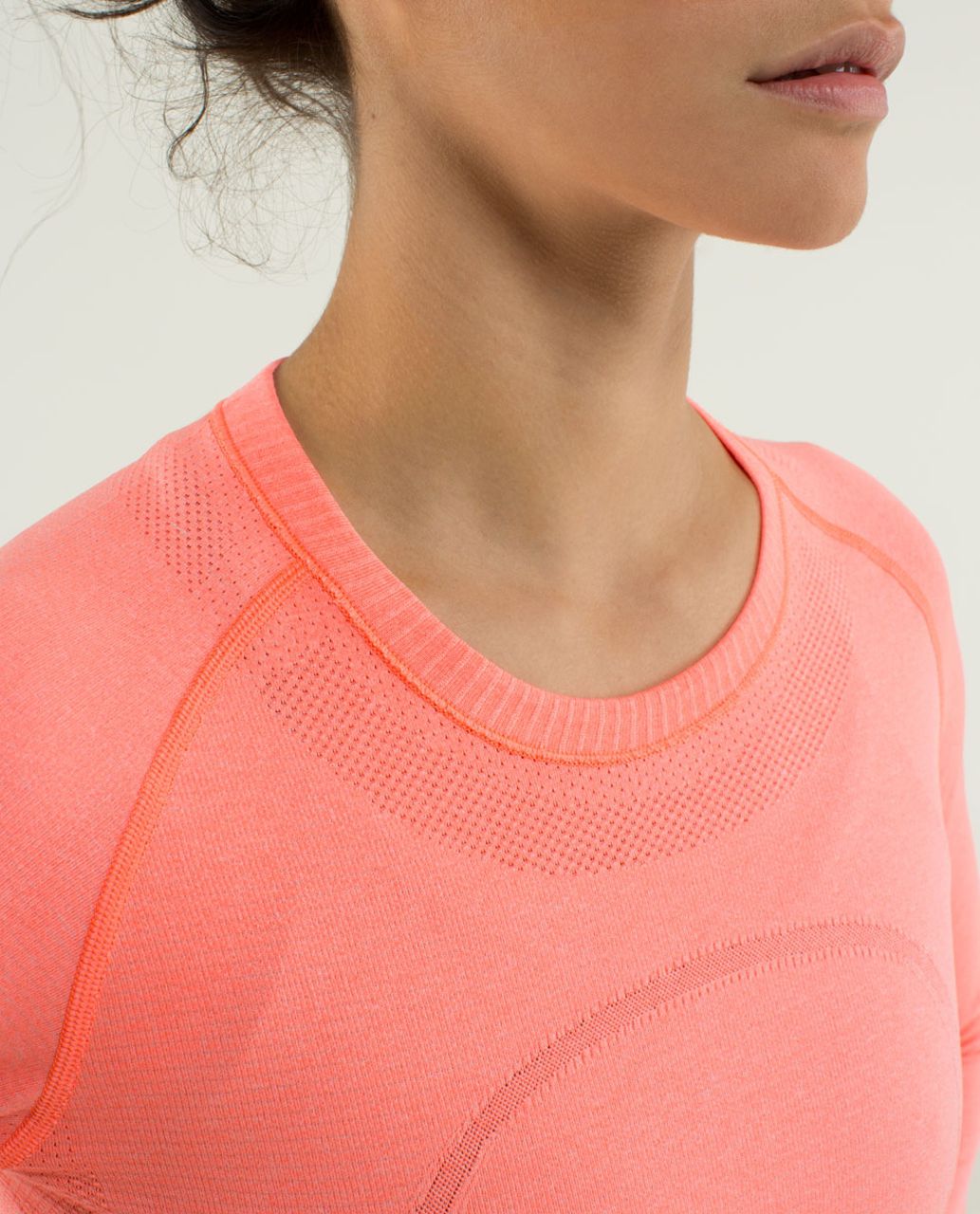 Lululemon Run:  Swiftly Tech Long Sleeve - Heathered Very Light Flare