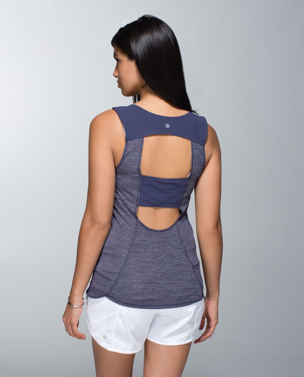 Lululemon Run Righteous Tank - Heathered Cadet Blue / Cadet Blue