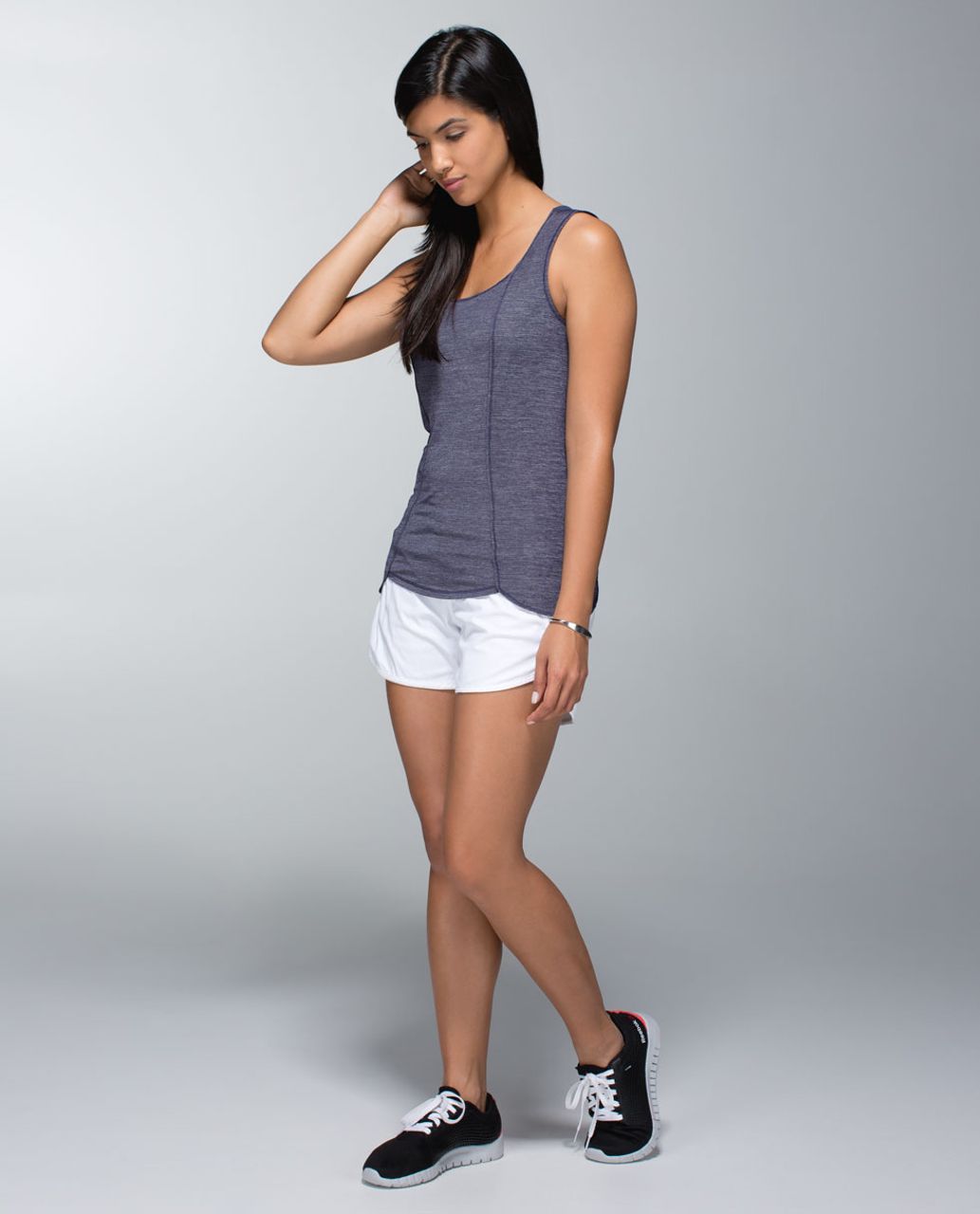 Lululemon Run Righteous Tank - Heathered Cadet Blue / Cadet Blue