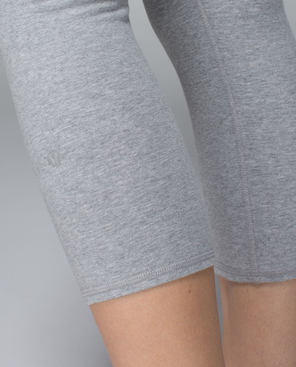 Lululemon Wunder Under Crop *Roll Down - Heathered Medium Grey