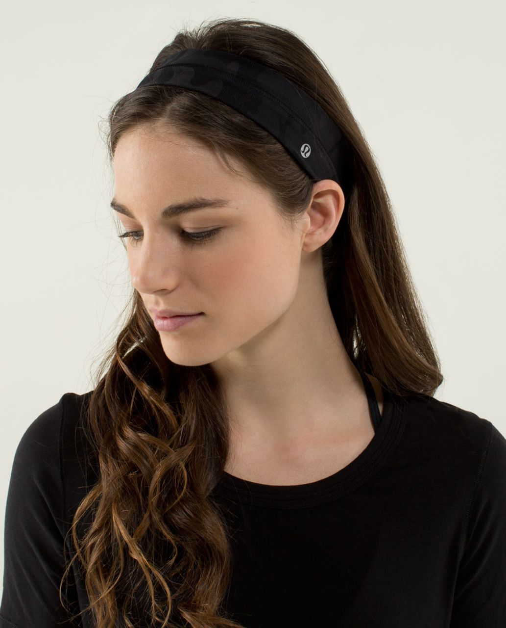 Lululemon Fly Away Tamer Headband - Savasana Camo 20cm New Black