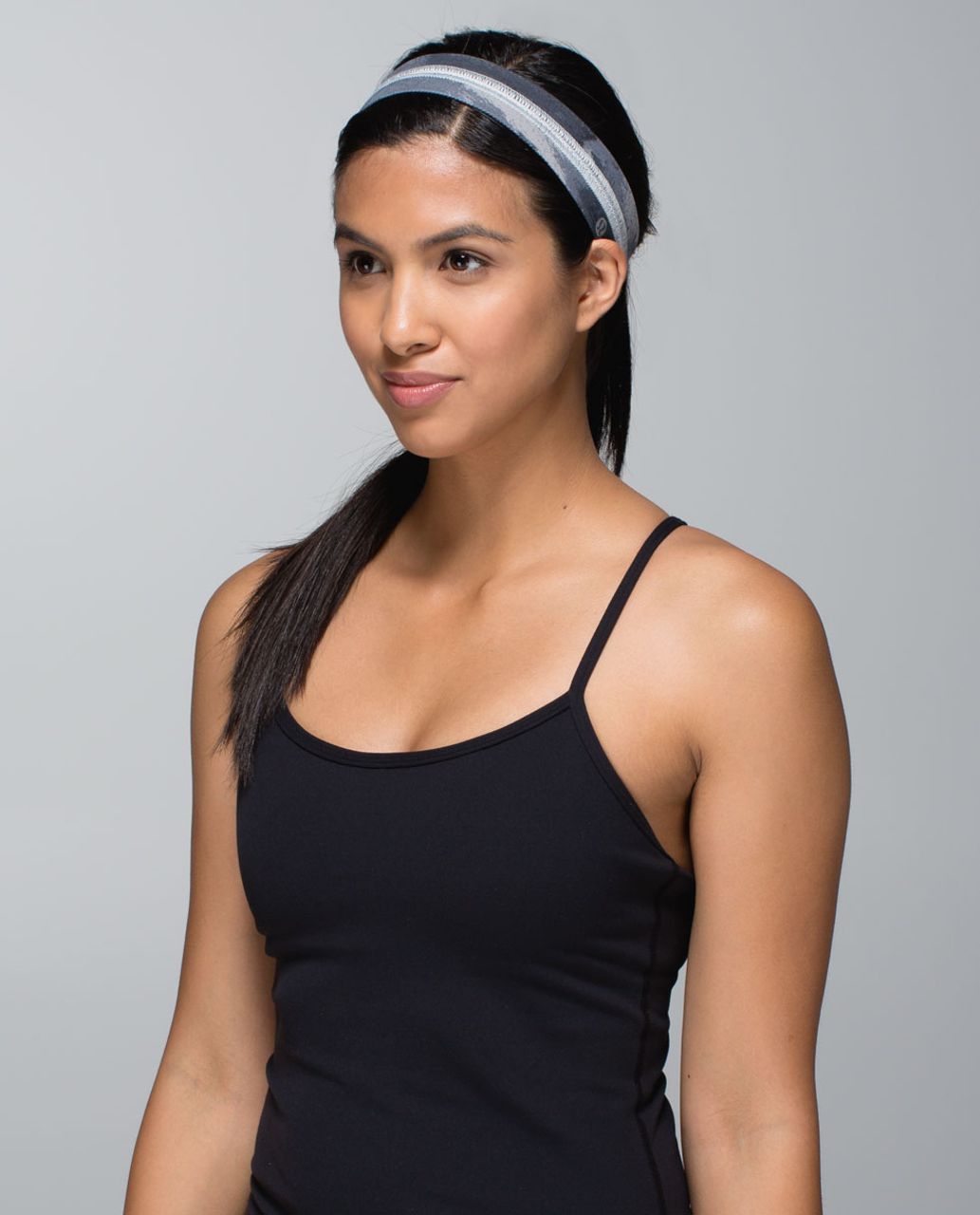 Lululemon Fly Away Tamer Headband *Mesh - Floral Platoon Silver Spoon / Ambient Grey