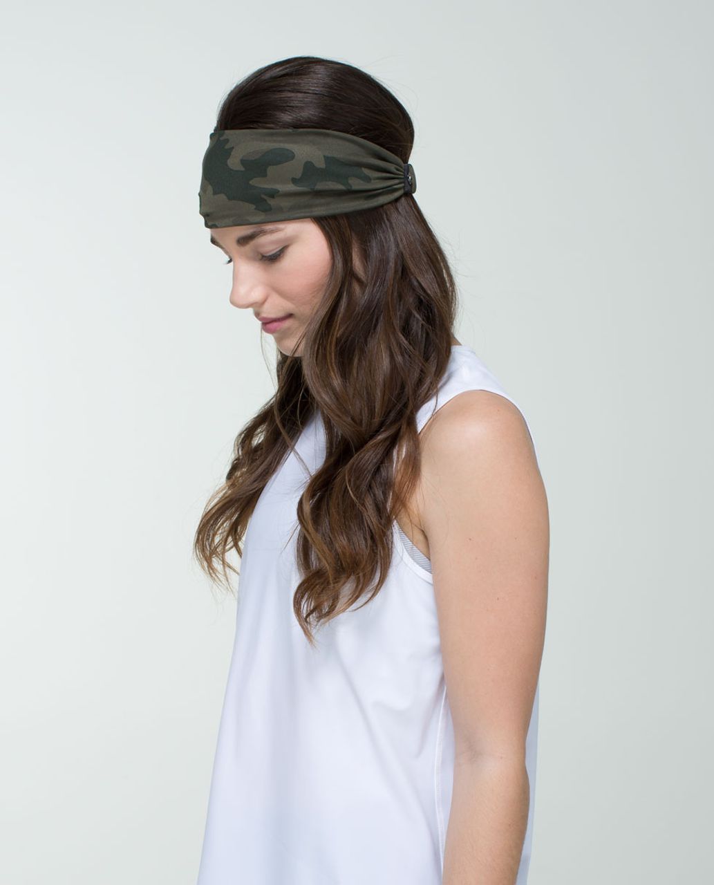 Lululemon Bang Buster Headband *Reversible - Savasana Camo 20cm Fatigue Green / Black