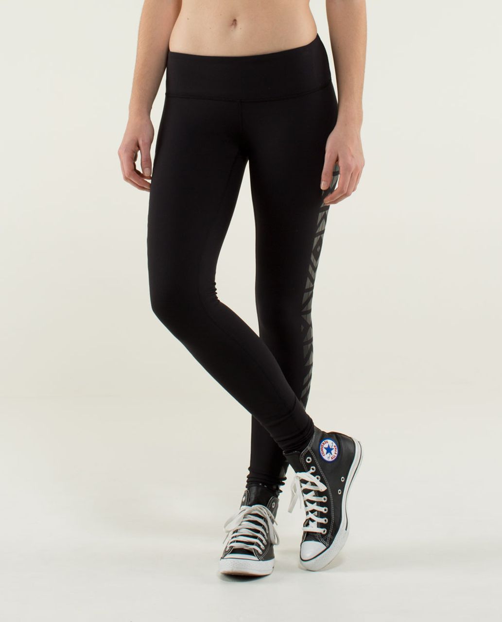 Lululemon Wunder Under Pant III - Coco Pique Black White - lulu fanatics