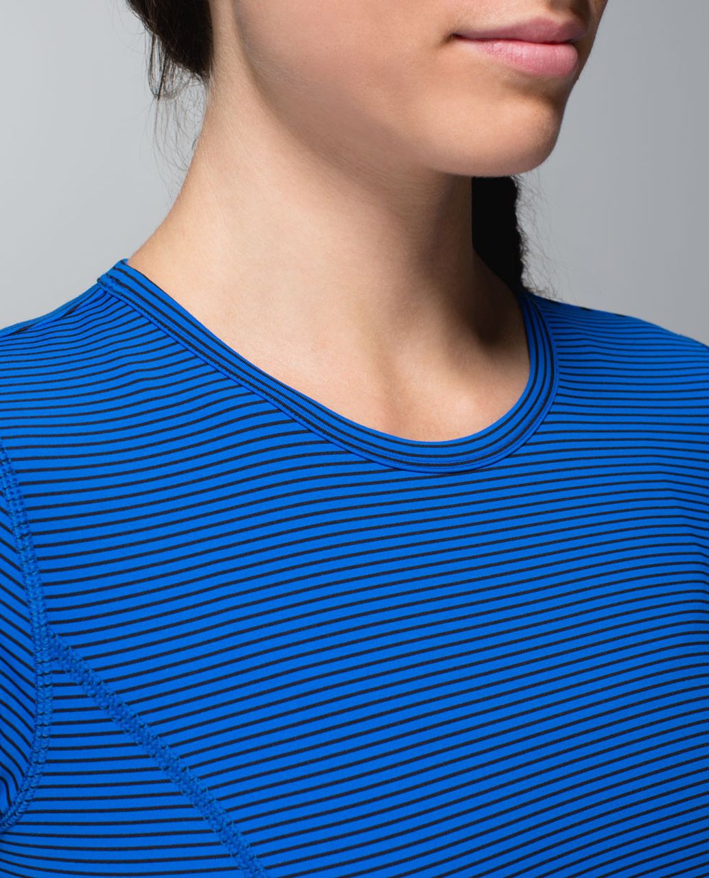 Lululemon Cozy Crop Top - Mini Hyper Stripe Baroque Blue / Baroque Blue ...