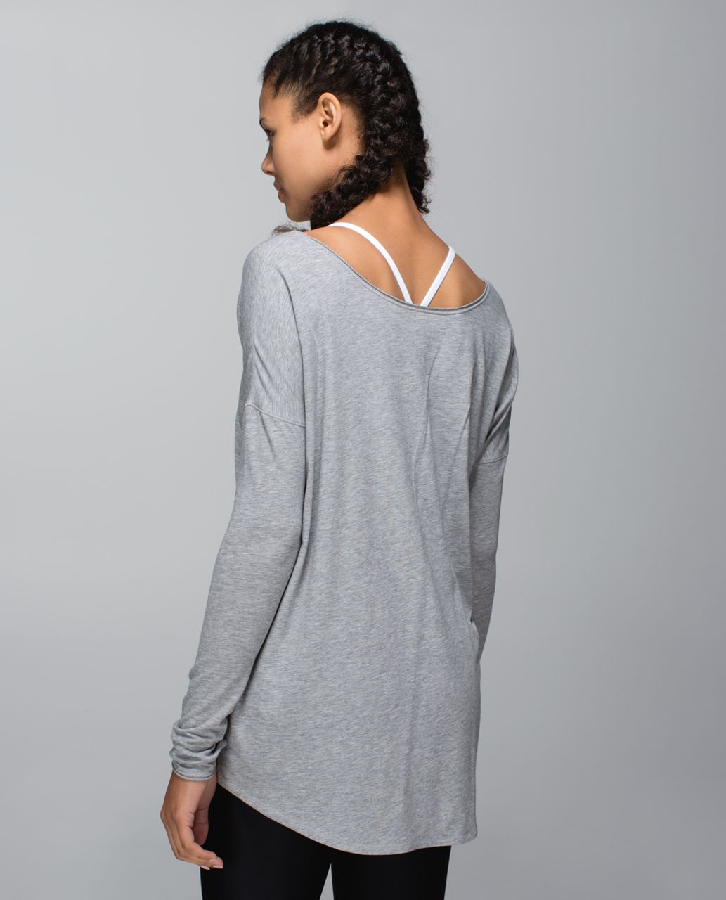 Lululemon Flip Your Dog Long Sleeve - Heathered Medium Grey