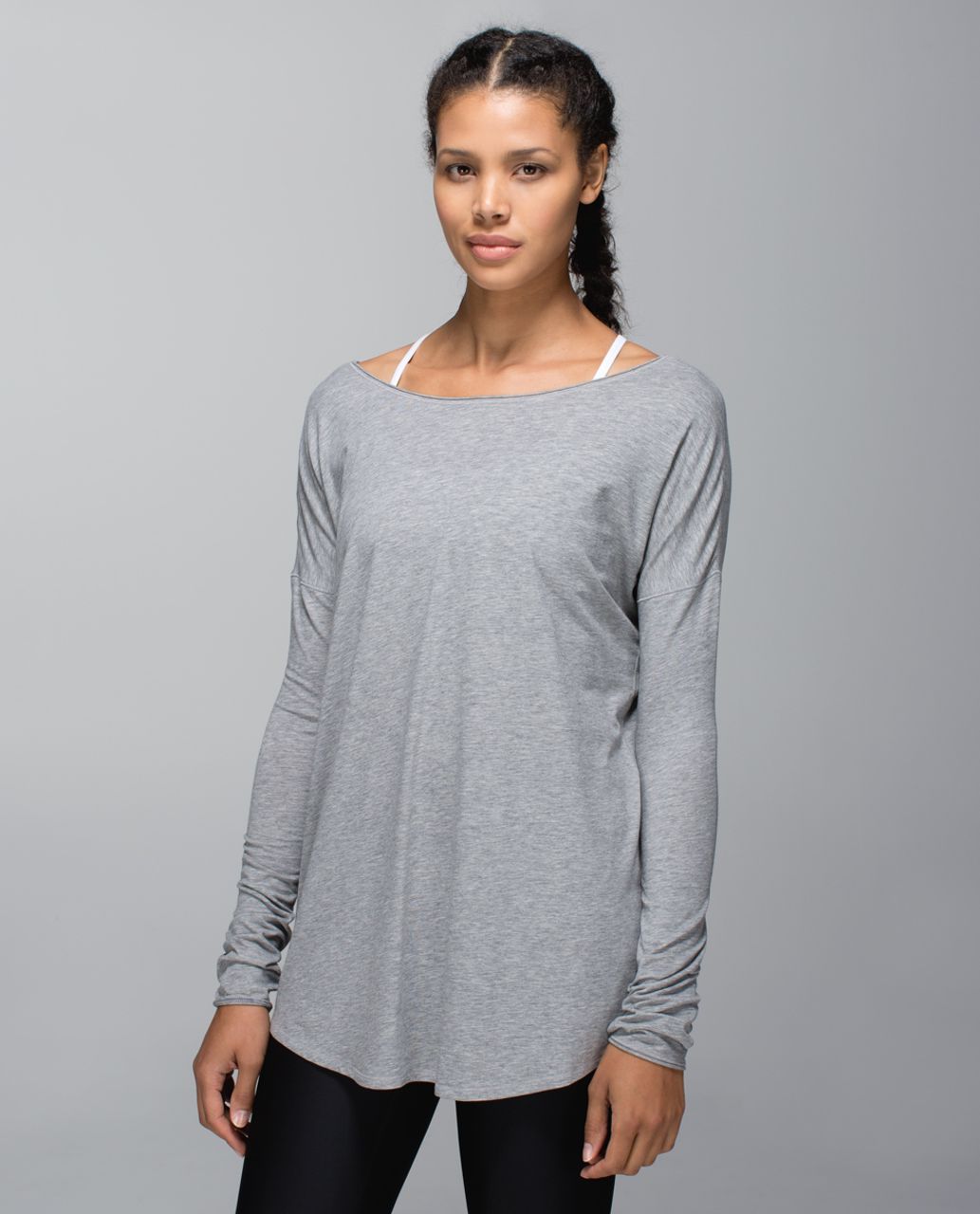 Lululemon Flip Your Dog Long Sleeve - Heathered Medium Grey