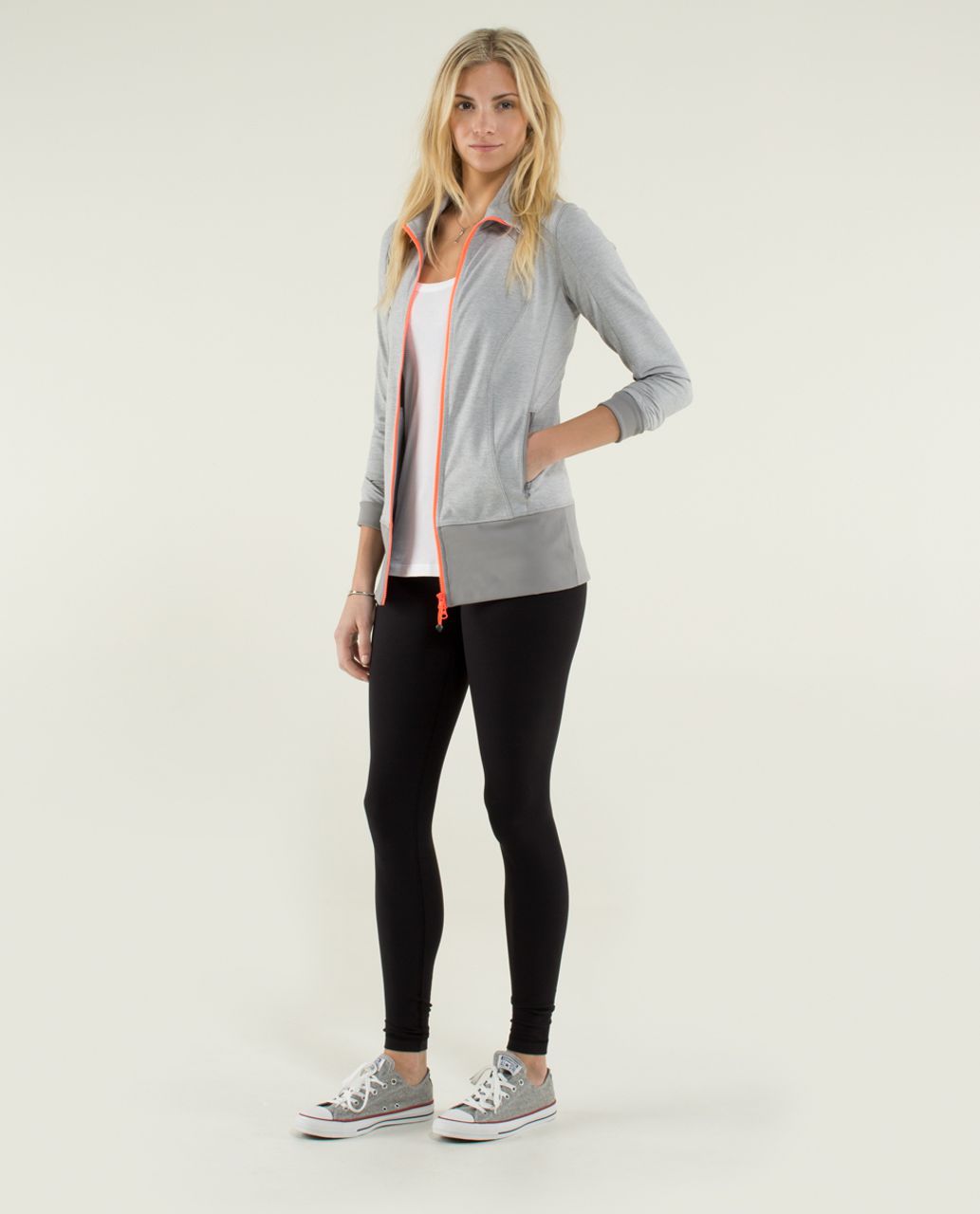 Lululemon Nice Asana Jacket - Heathered Medium Grey / Ambient Grey