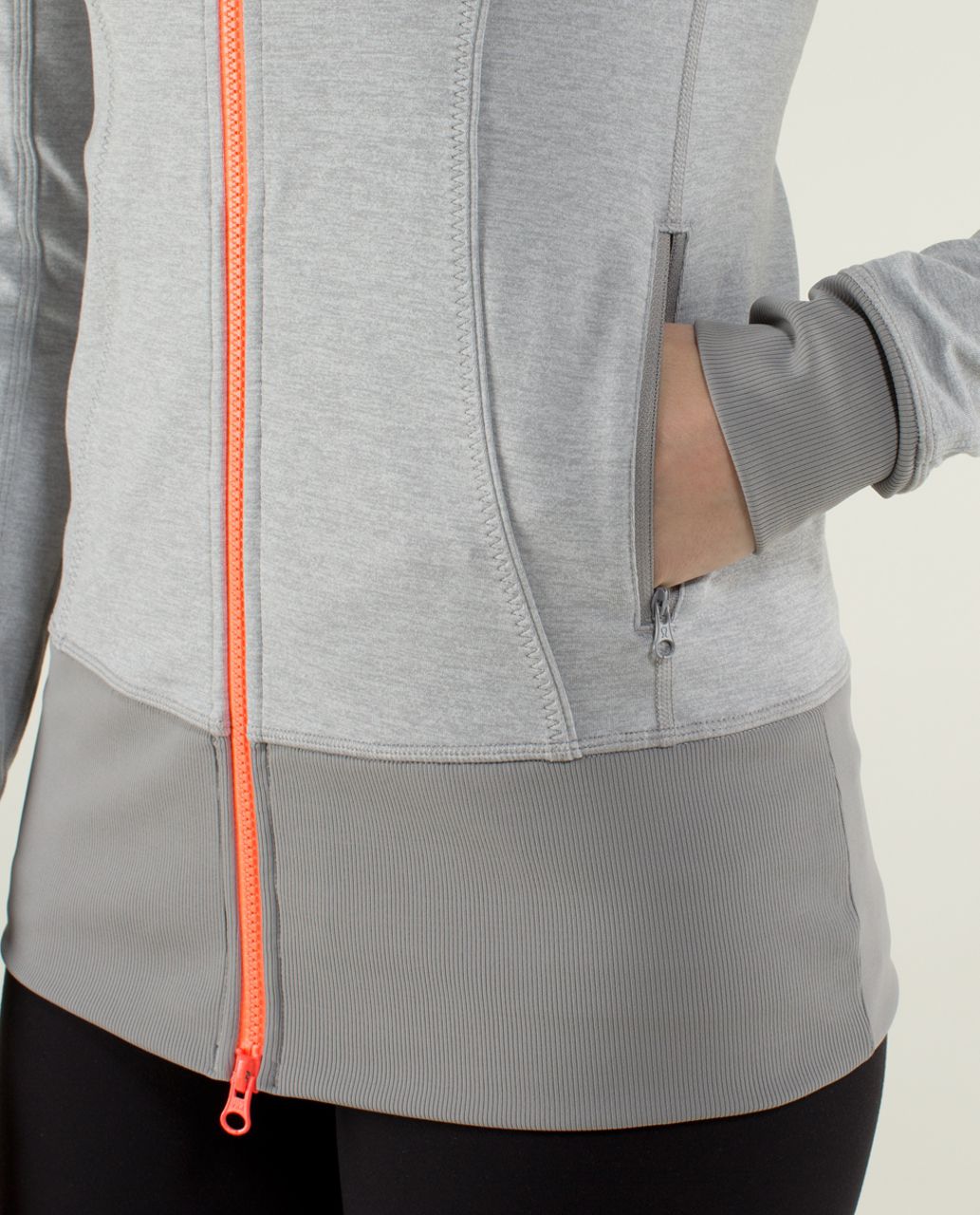 Lululemon Nice Asana Jacket - Heathered Medium Grey / Ambient Grey