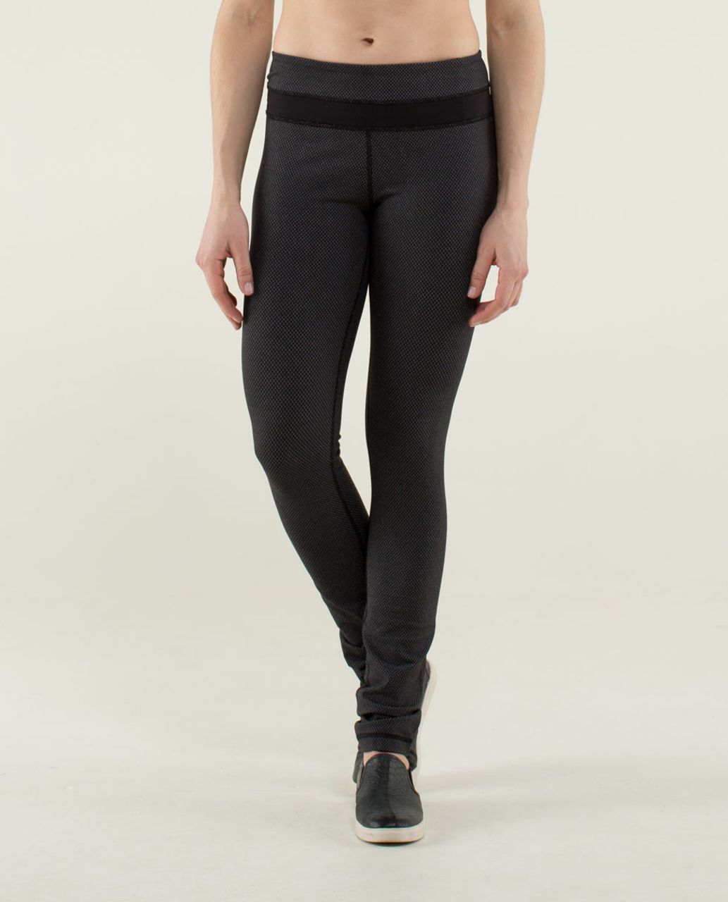 Lululemon Skinny Groove Pant - Diamond Dot Black White / Black