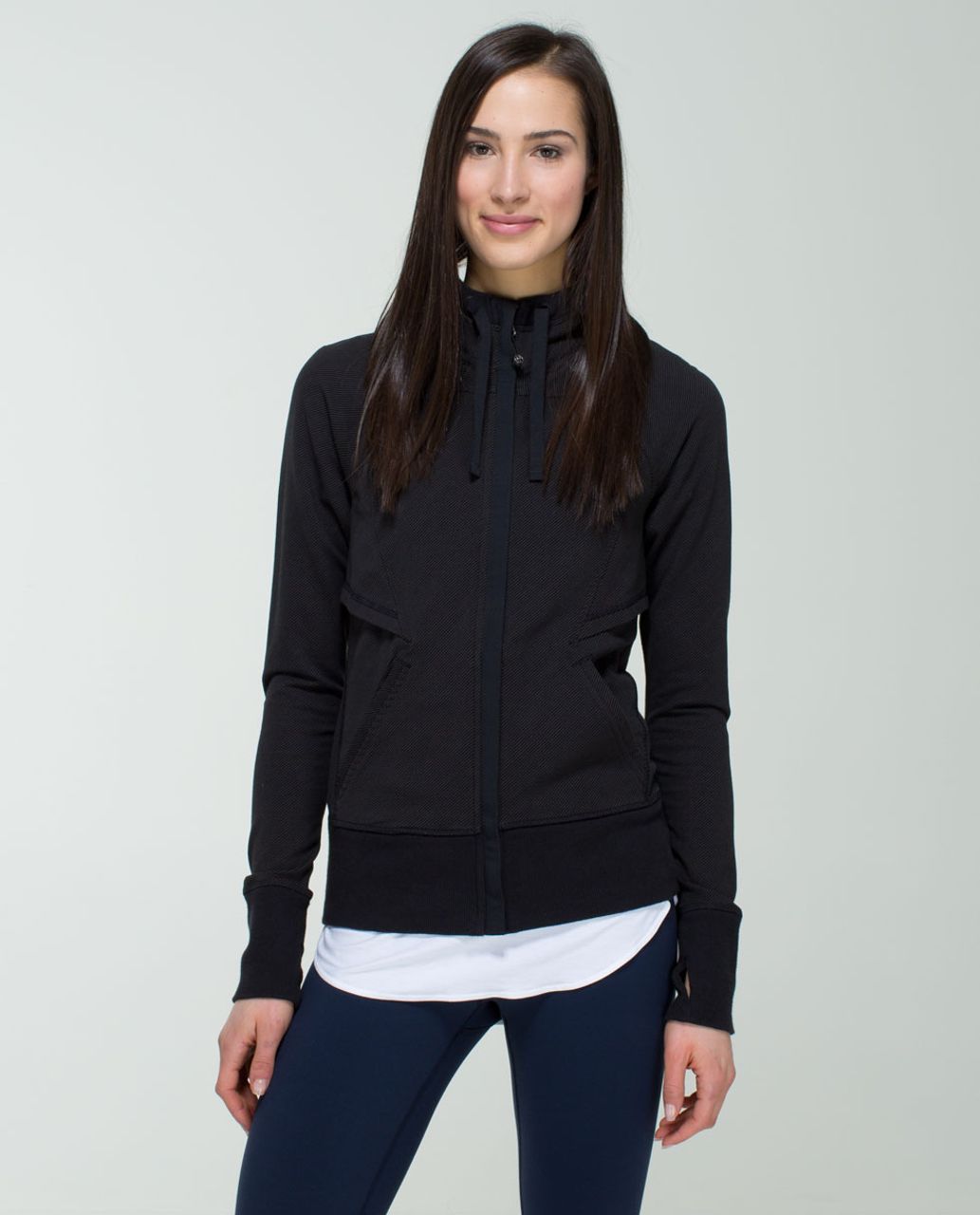 Lululemon After Asana Hoodie - Telemark Print Black / Black