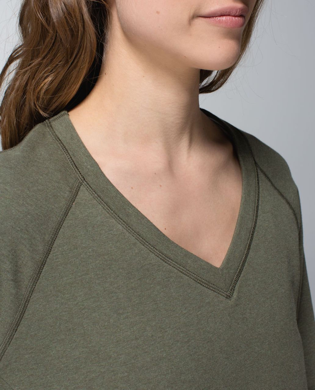 Lululemon After Asana Pullover - Heathered Fatigue Green