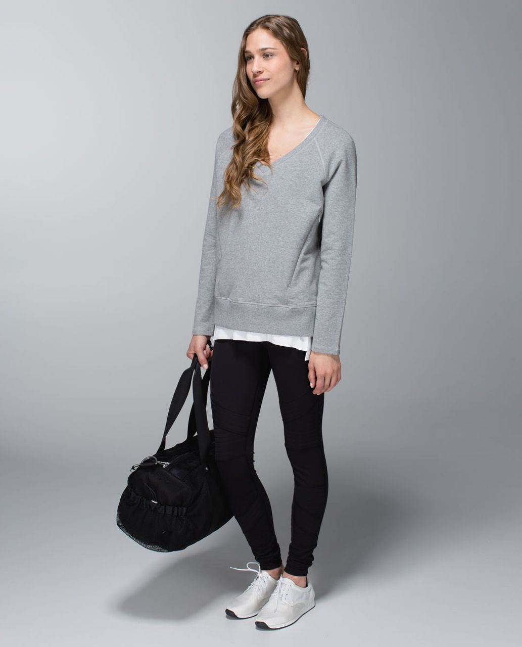 Lululemon After Asana Pullover - Heathered Medium Grey