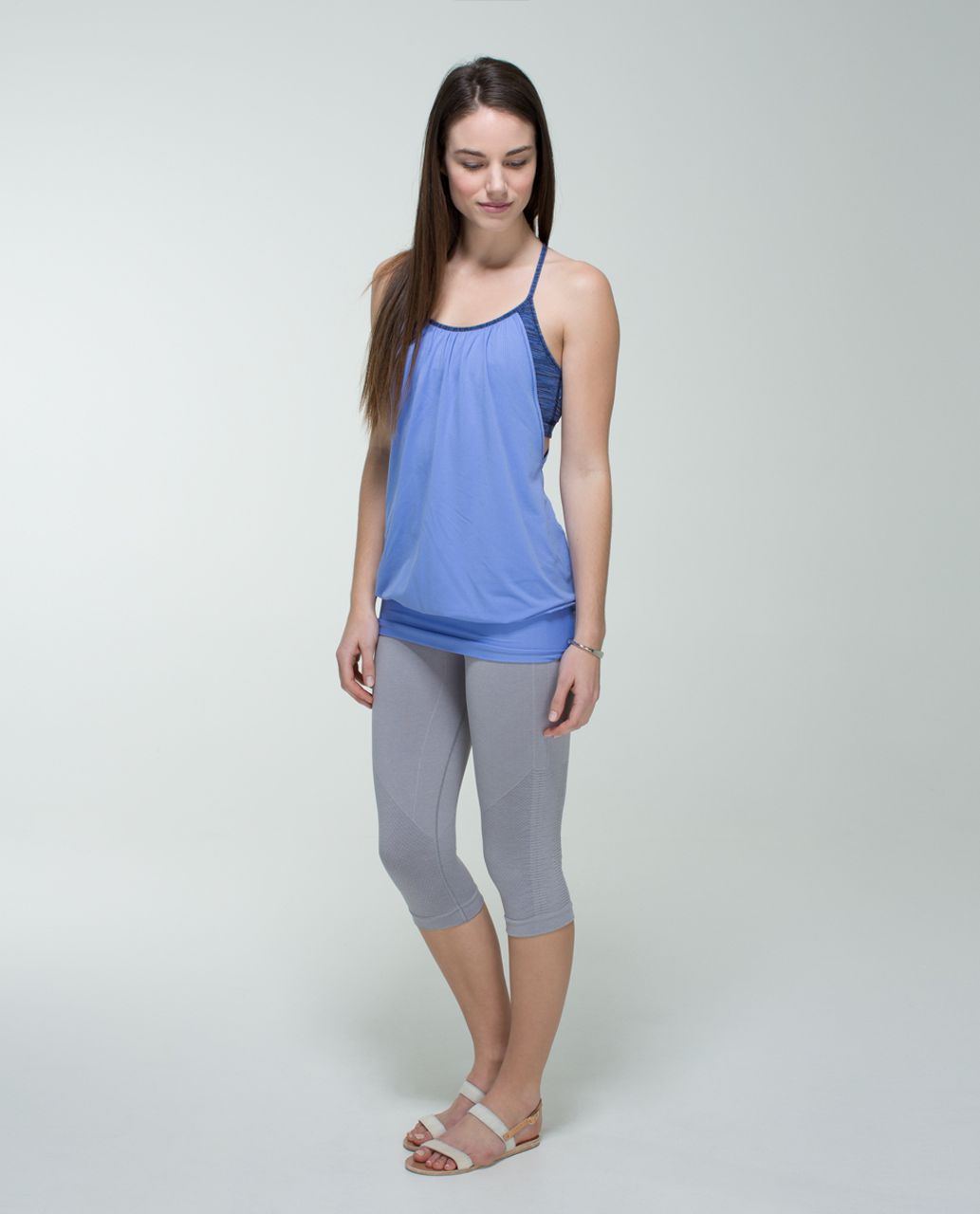 Lululemon No Limits Tank - Lullaby / Wee Are From Space Cadet Blue