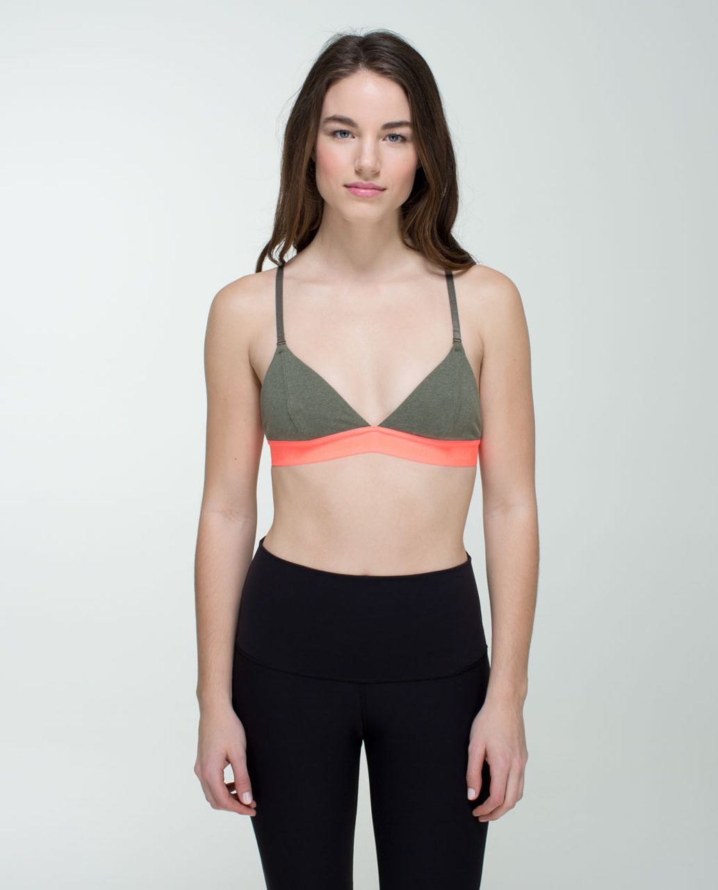 Lululemon Live Natural Bra - Heathered Fatigue Green / Very Light Flare