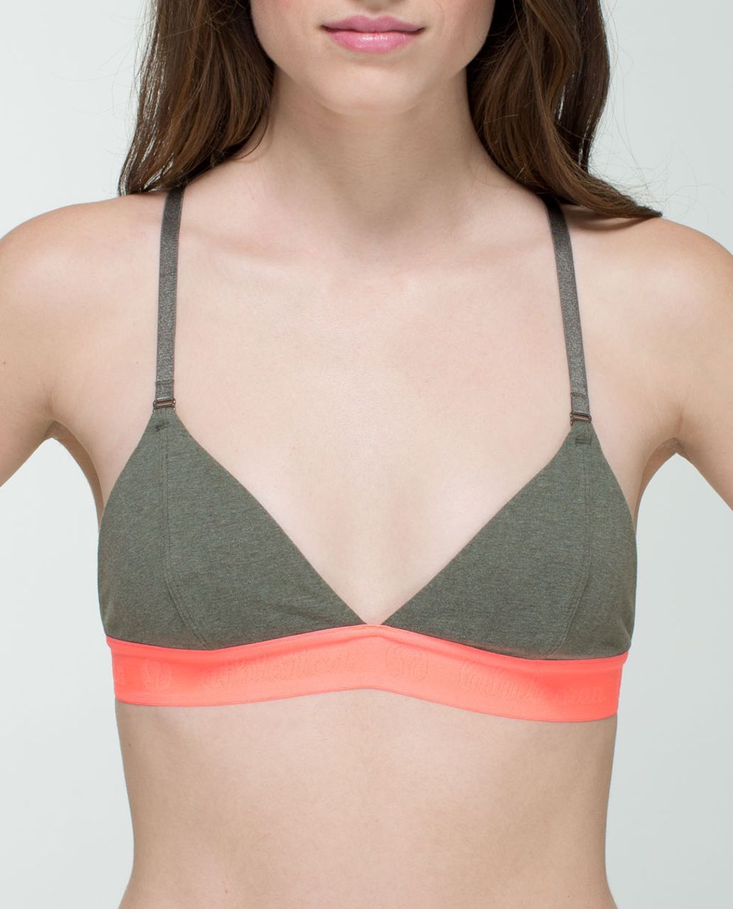 Lululemon Live Natural Bra - Heathered Fatigue Green / Very Light Flare