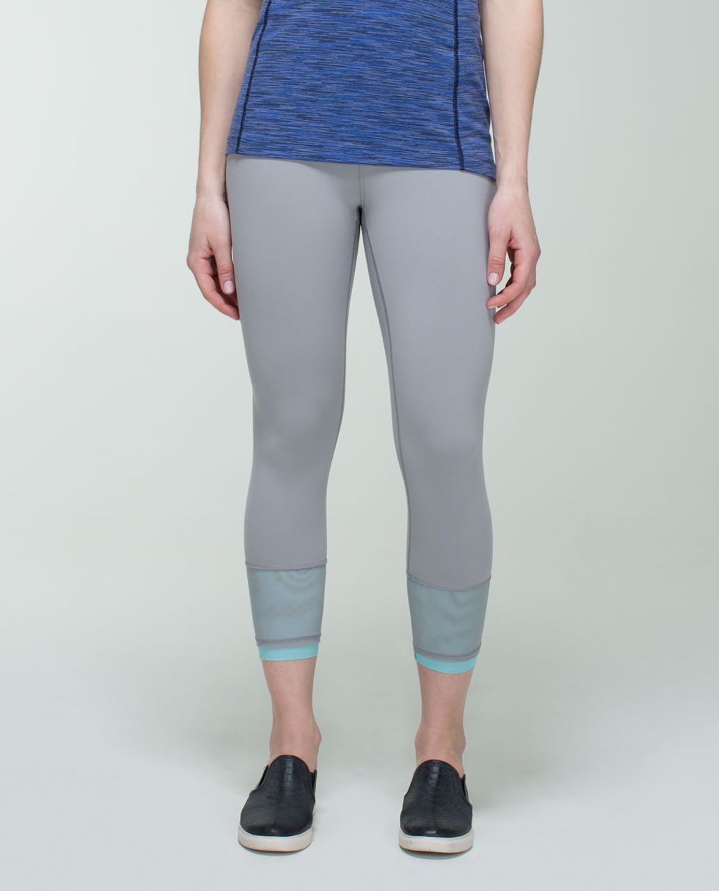 Lululemon Find Your Flow Crop - Ambient Grey / Angel Blue