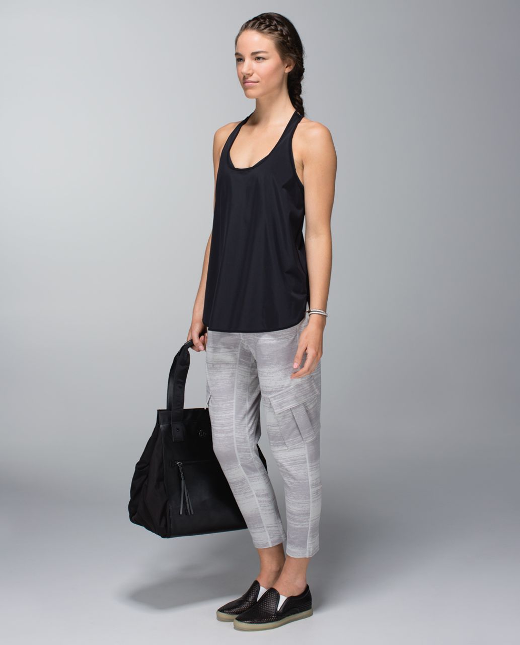 Lululemon Carry And Go Pant II - Righteous Stripe Silver Spoon / Ambient Grey