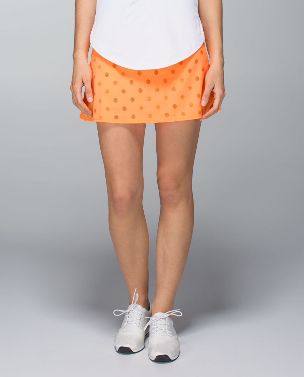 Lululemon Run:  Pace Setter Skirt (Regular) *4-way Stretch - Stripe Dot Printed Creamsicle Pop / Creamsicle Pop