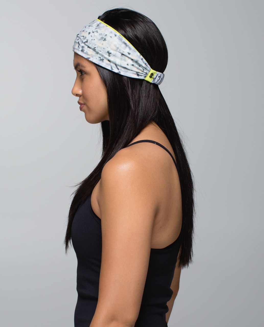 Lululemon Bang Buster Headband *Reversible - Not So Petite Fleur Silver Spoon / Antidote