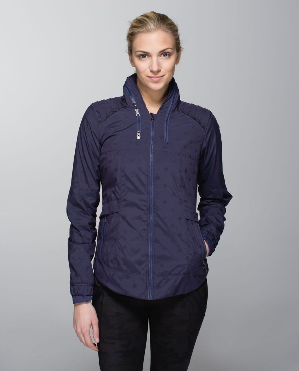 Lululemon Spring Forward Jacket - Stripe Dot Cadet Blue