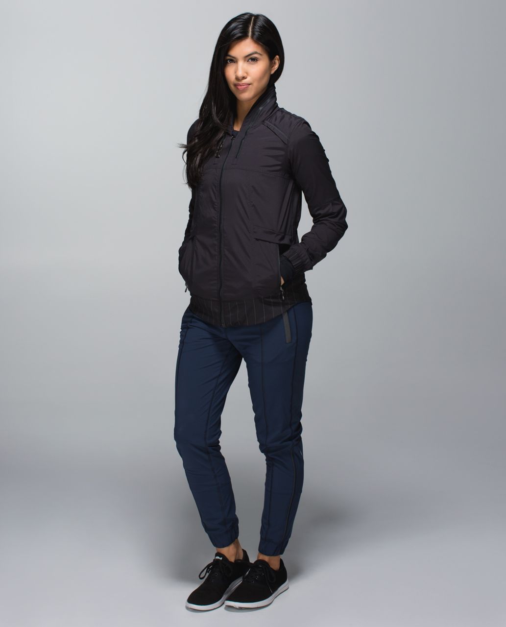 Lululemon Stride Jacket Black Stripes Galore / Black Size 4 MSRP $118 - $64  - From Melissa