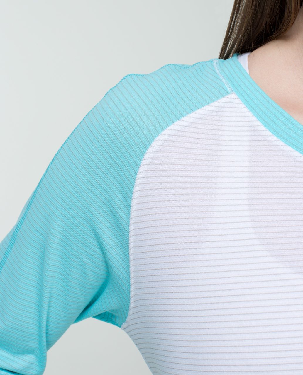 Lululemon Runamuck Long Sleeve - White / Heathered Angel Blue