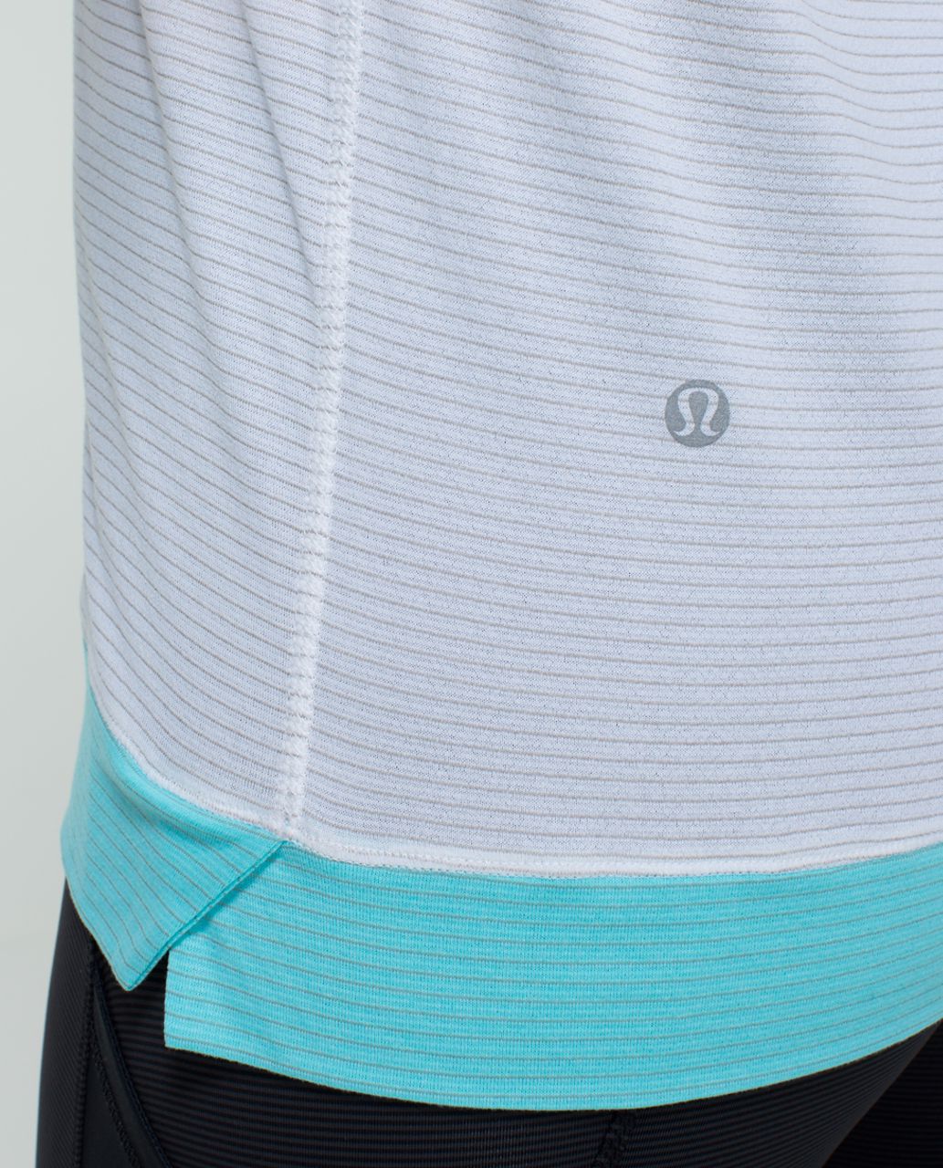 Lululemon Runamuck Long Sleeve - White / Heathered Angel Blue