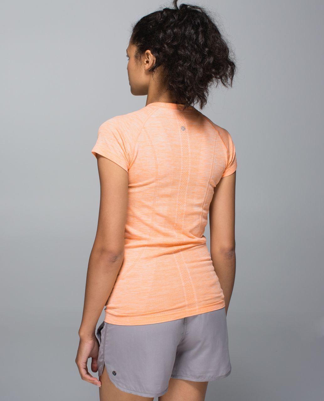 Lululemon Run:  Swiftly Tech Short Sleeve - Heathered Creamsicle Pop