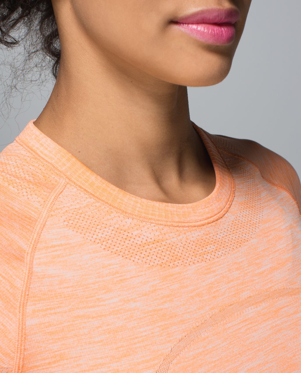 Lululemon Run:  Swiftly Tech Short Sleeve - Heathered Creamsicle Pop