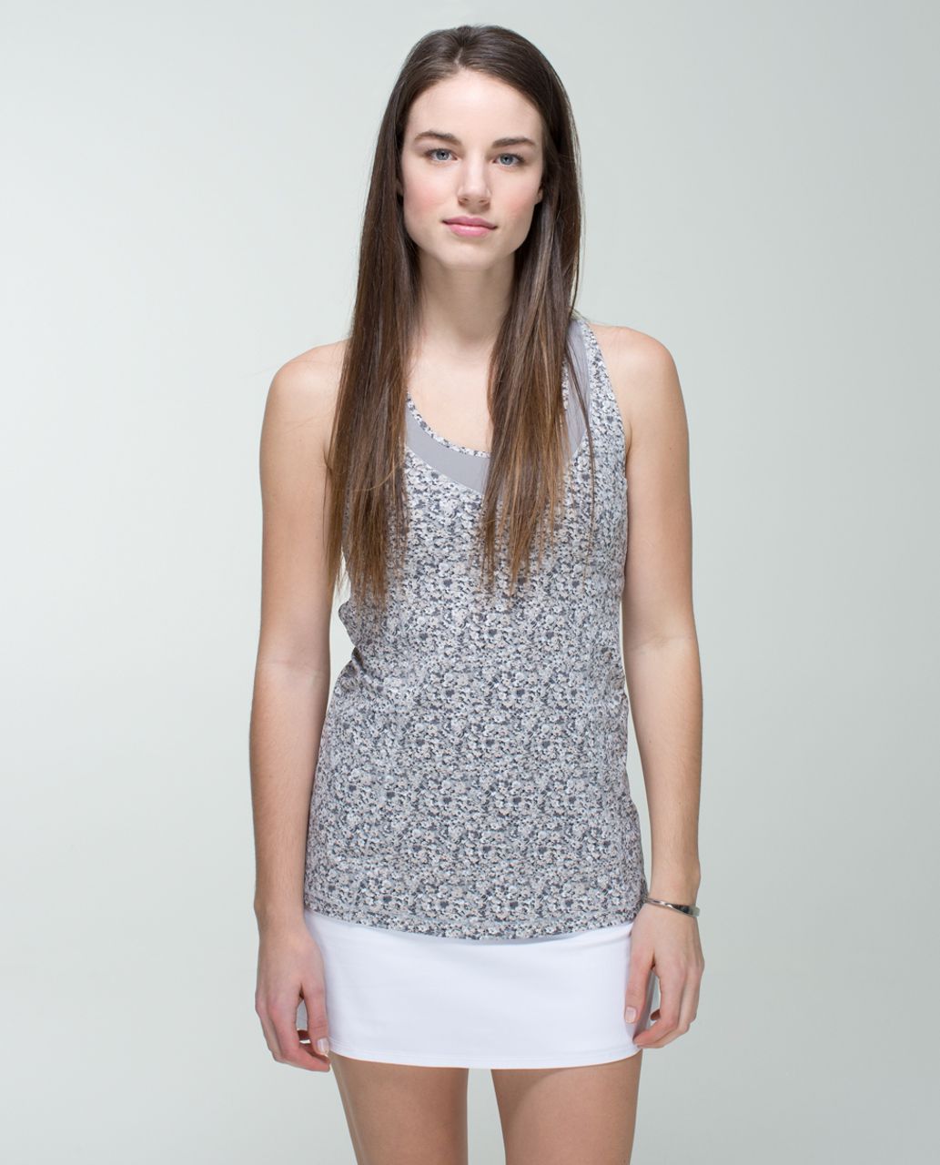 Lululemon Tone It Tank - Petite Fleur Silver Spoon / Ambient Grey