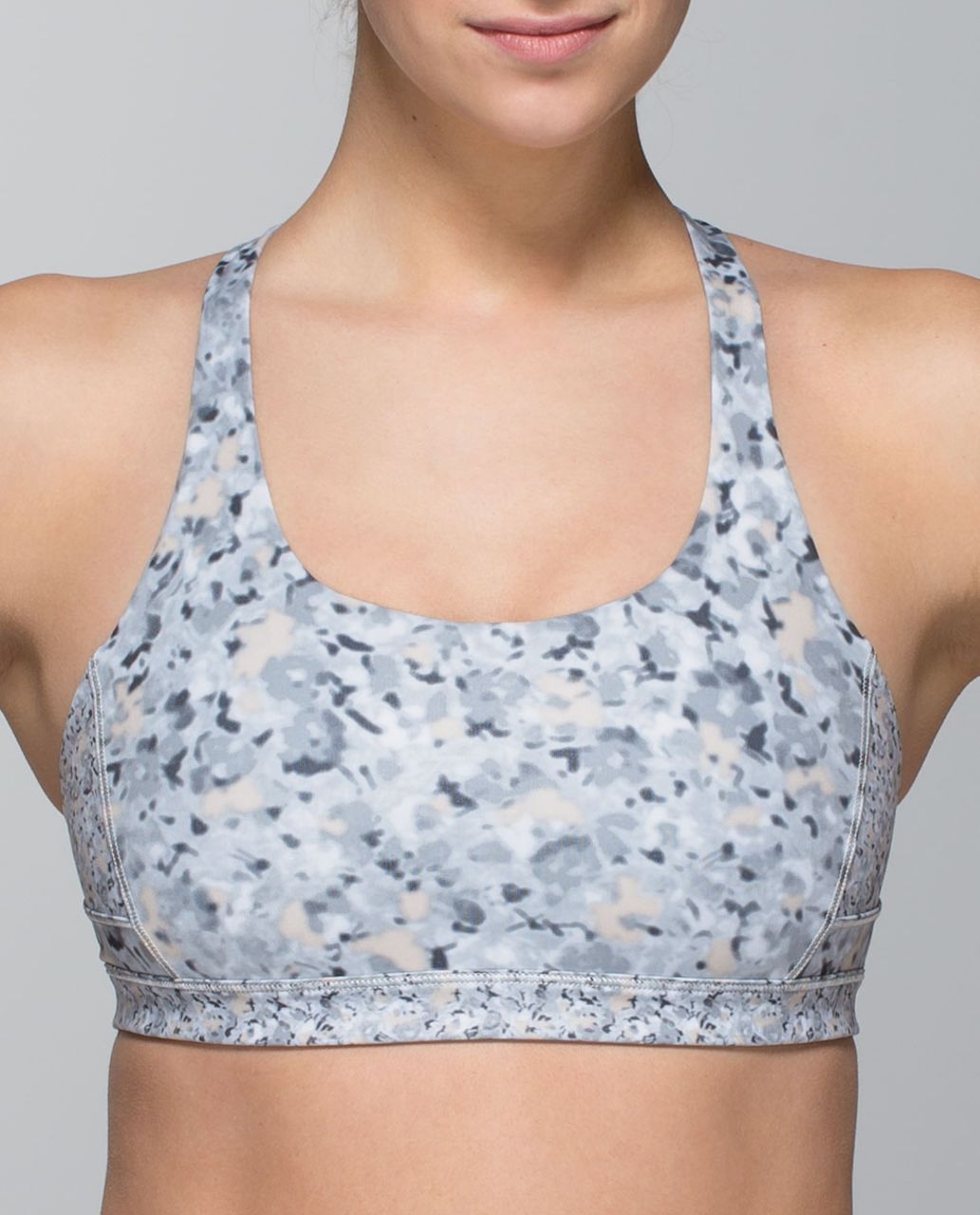 Lululemon Top Speed Bra - Petite Fleur Silver Spoon