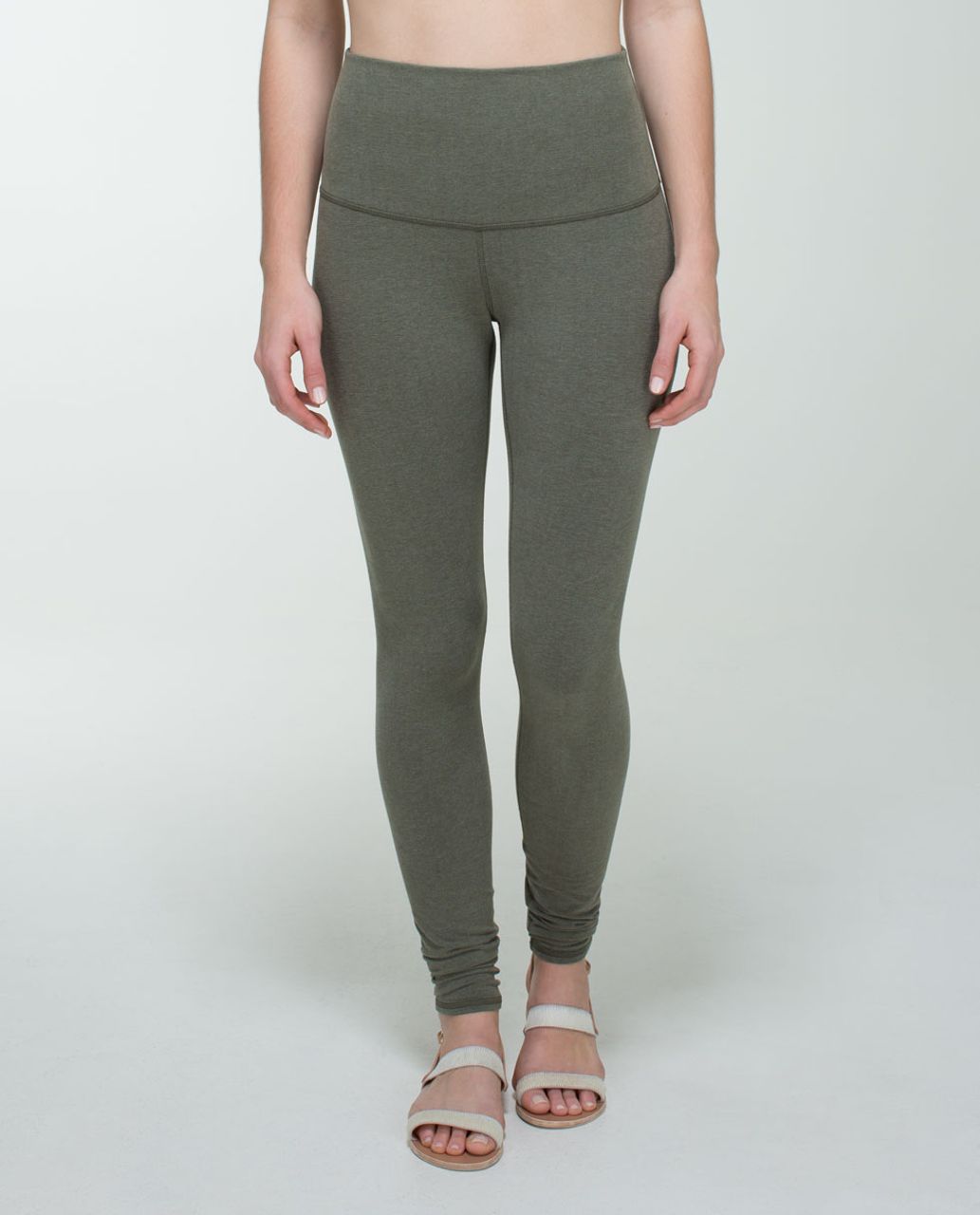 Lululemon Wunder Under Pant (Roll Down) *Cotton - Heathered Medium Grey -  lulu fanatics