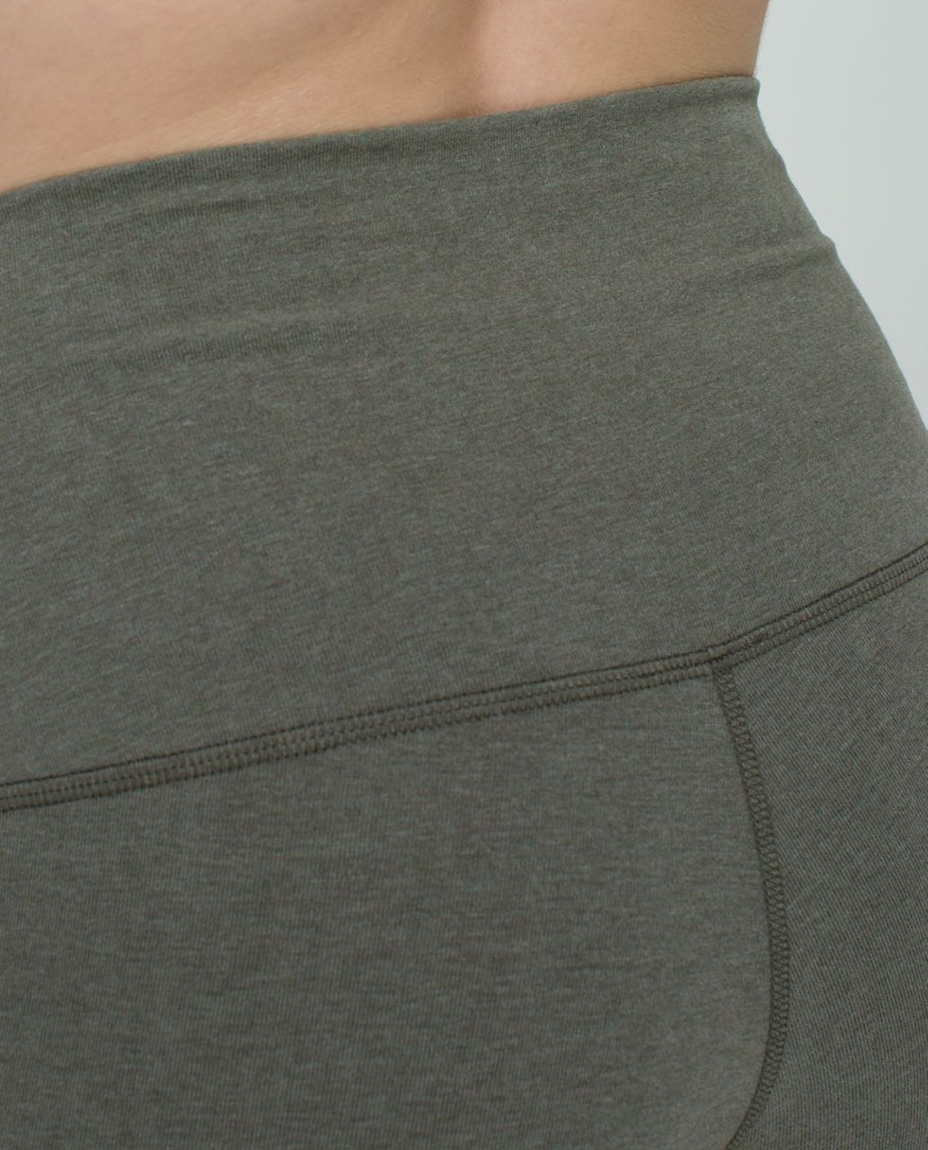 Lululemon Wunder Under Pant (Roll Down) *Cotton - Heathered Fatigue Green