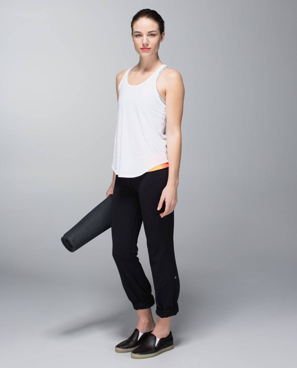 Lululemon Groove Pant (Regular) *Full-On Luon - Black / Quilt Spring 14-10