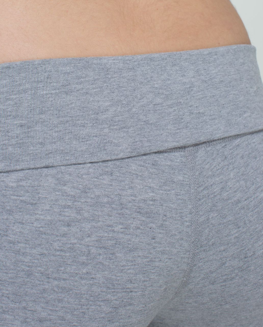 Lululemon Wunder Under Crop (Roll Down) *Cotton - Heathered Medium Grey