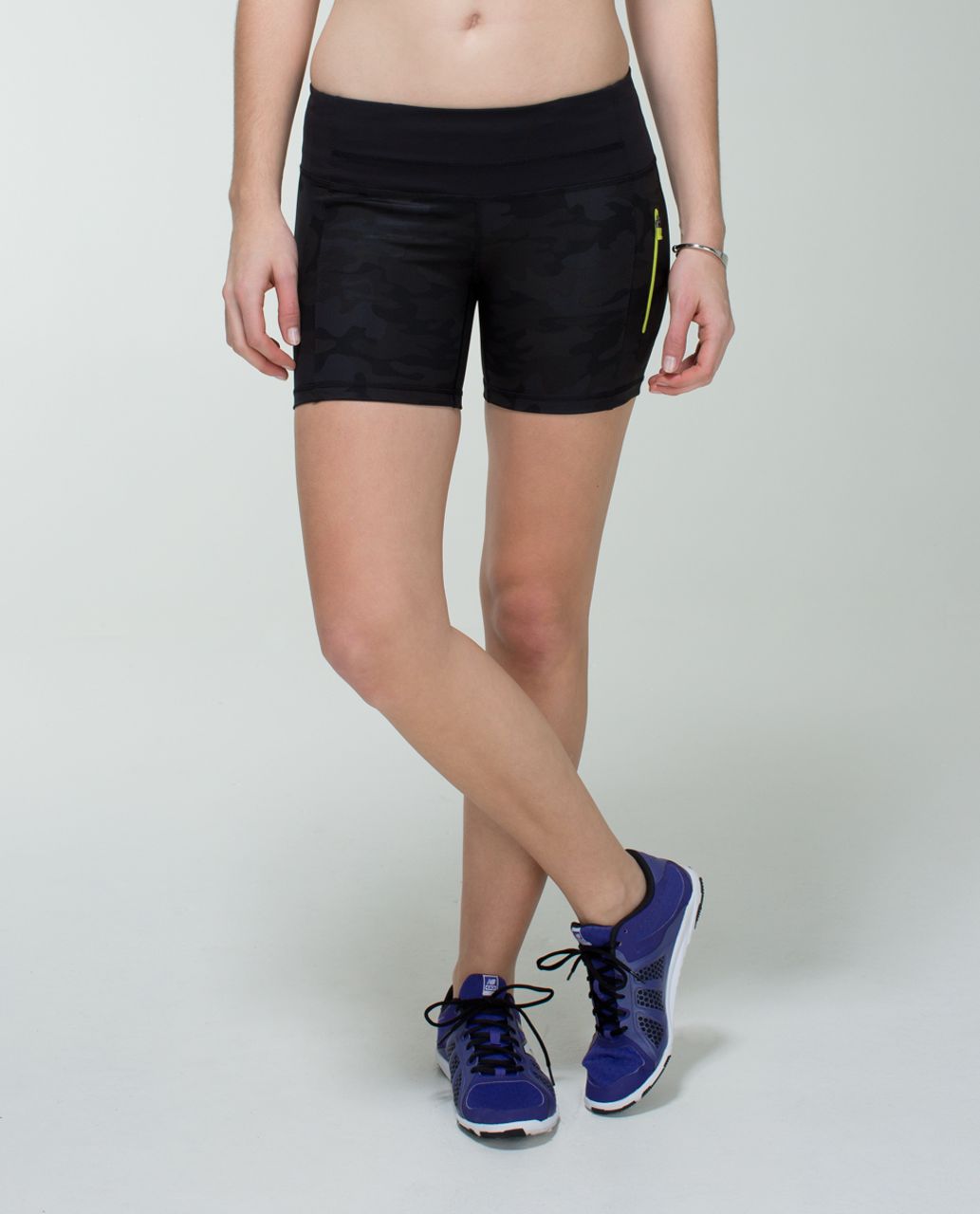 Lululemon Run:  Fast Track Short II - Savasana Camo 20cm New Black / Black