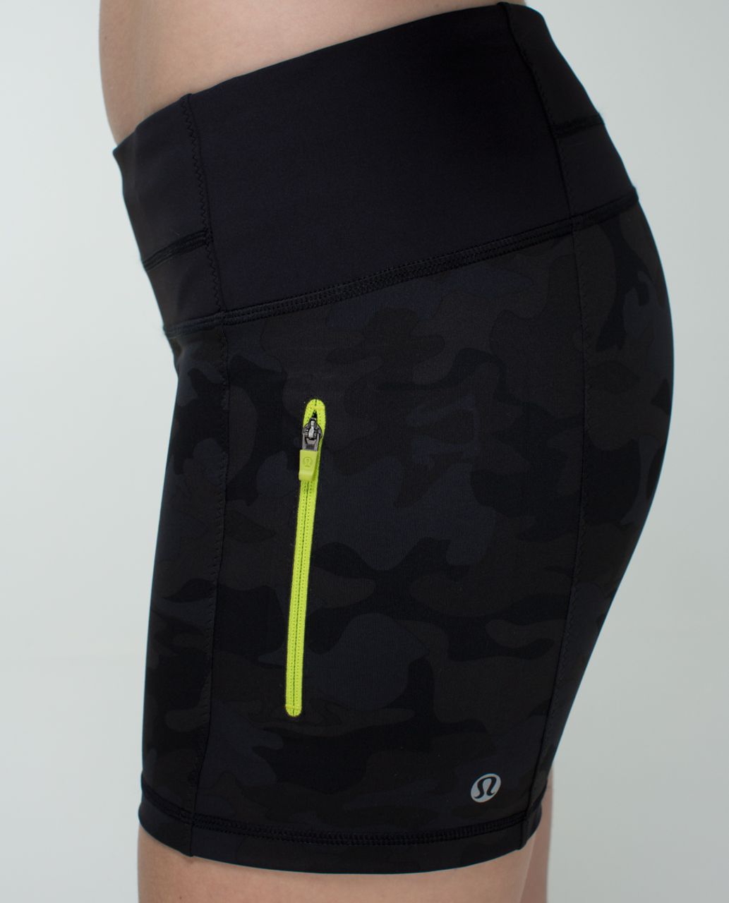 Lululemon Run:  Fast Track Short II - Savasana Camo 20cm New Black / Black