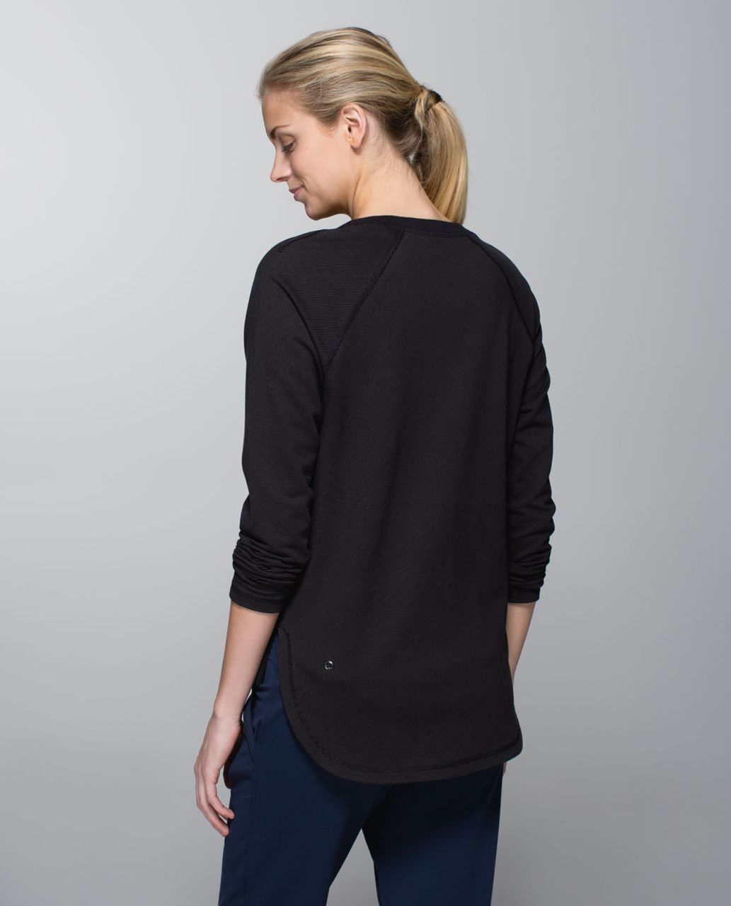 Lululemon After Asana Pullover - Telemark Print Black / Black