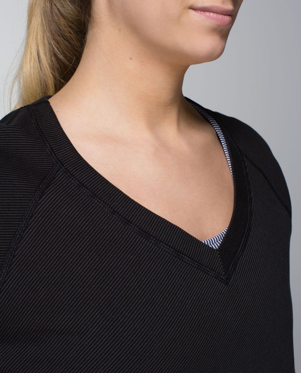 Lululemon After Asana Pullover - Telemark Print Black / Black