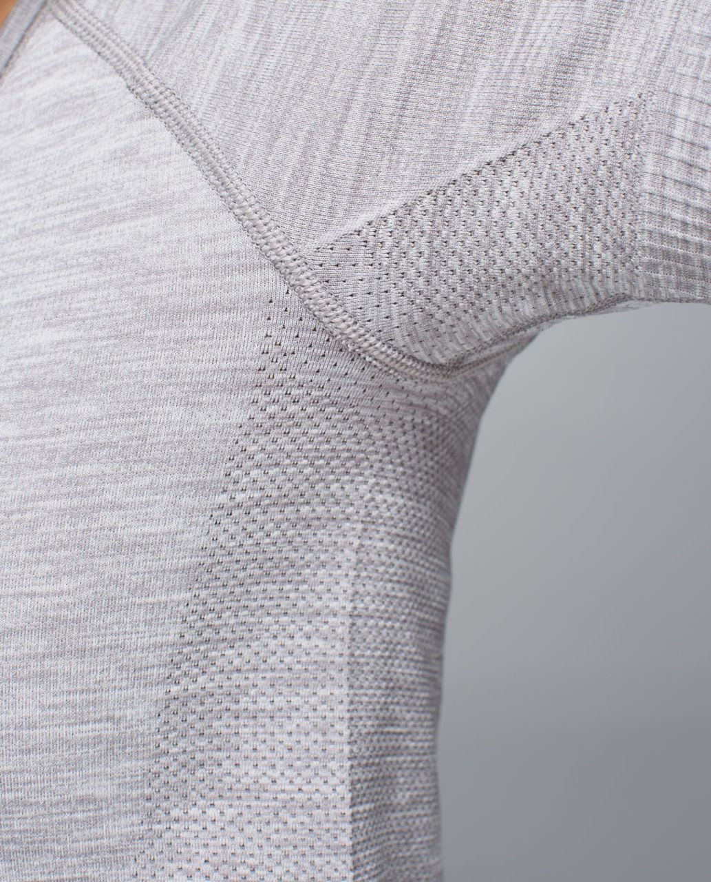 Lululemon Run:  Swiftly Tech V Neck - Heathered Medium Grey