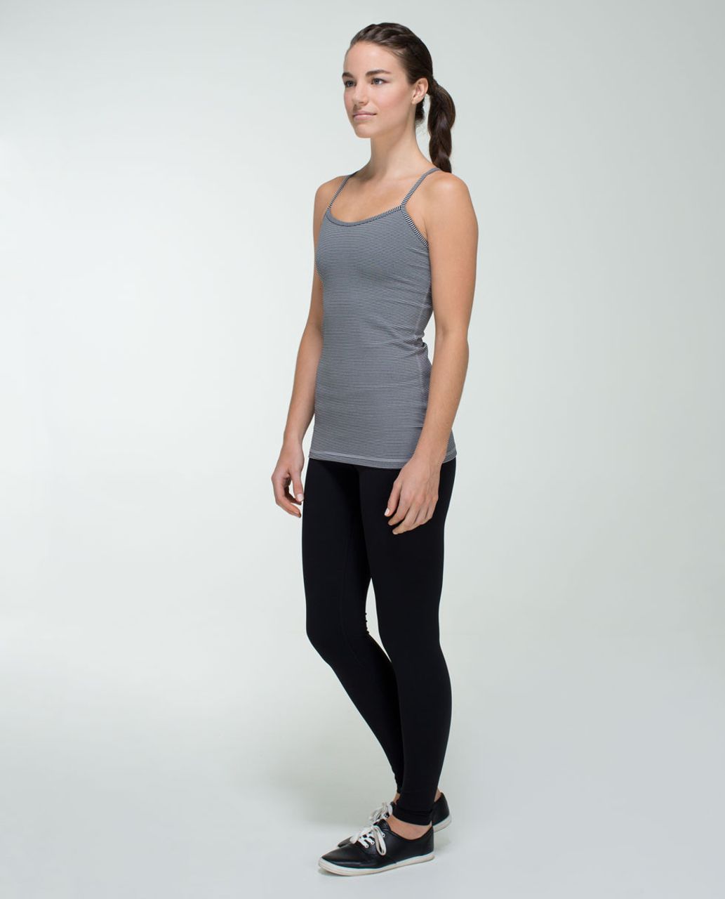 Lululemon Power Y Tank *Luon Mod Stripe Black White Size 4 EUC - $40 - From  V