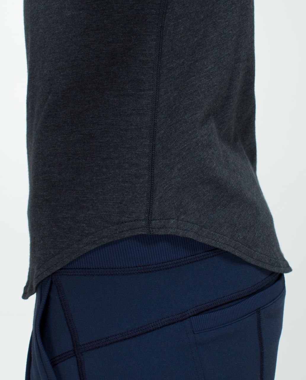 Lululemon Tuck & Flow Tank - Heathered Black - lulu fanatics