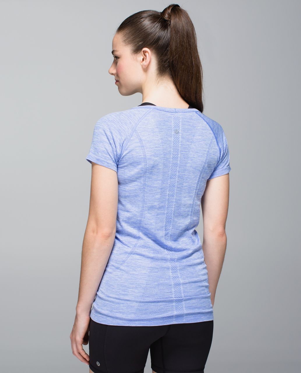 Lululemon Run:  Swiftly Tech V Neck - Heathered Lullaby