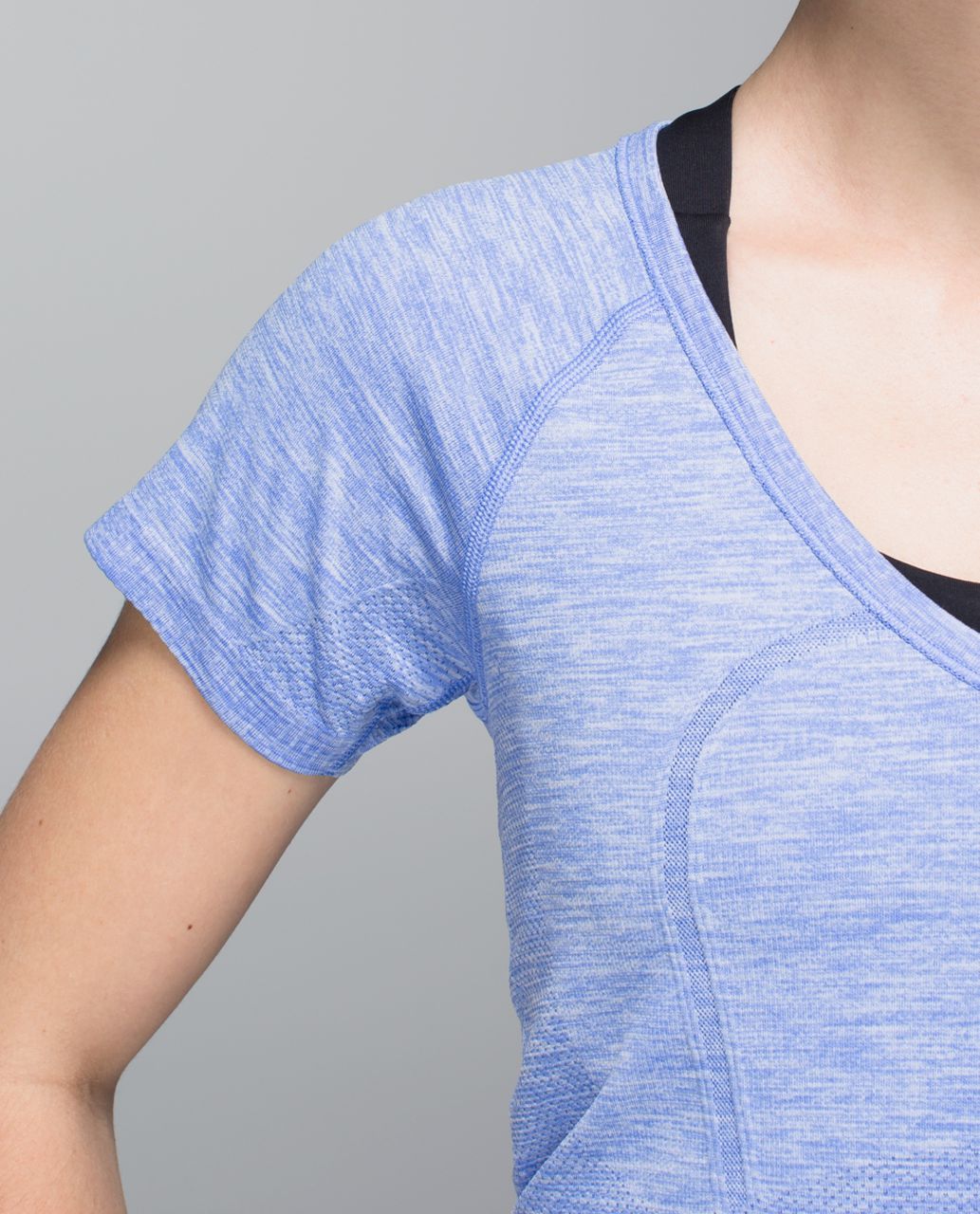 Lululemon Run:  Swiftly Tech V Neck - Heathered Lullaby