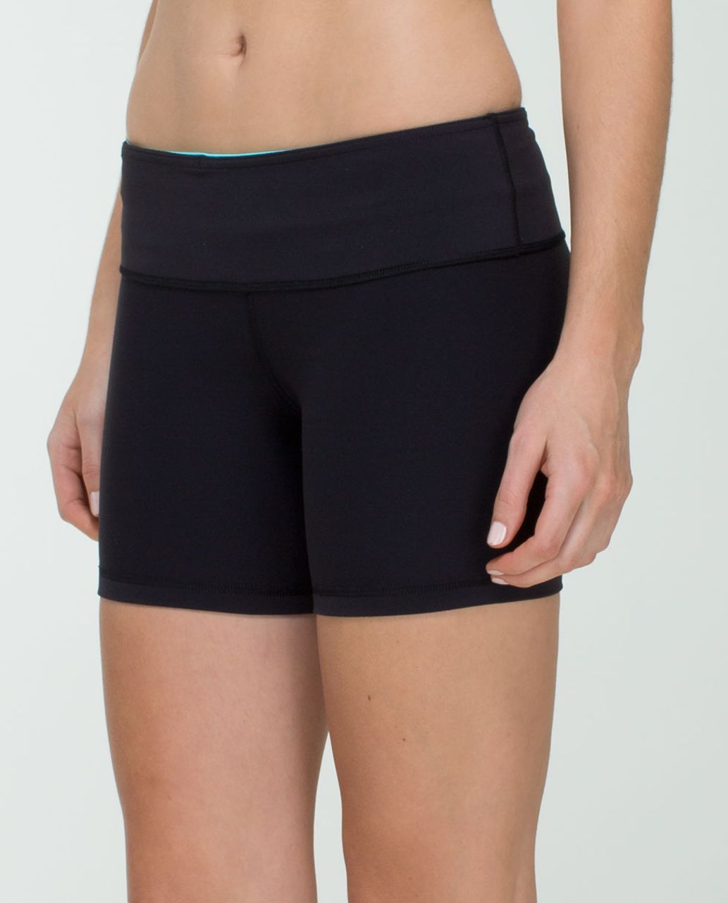 Lululemon Reverse Groove Short (Regular) *Full-On Luon - Black / Angel Blue / Lullaby