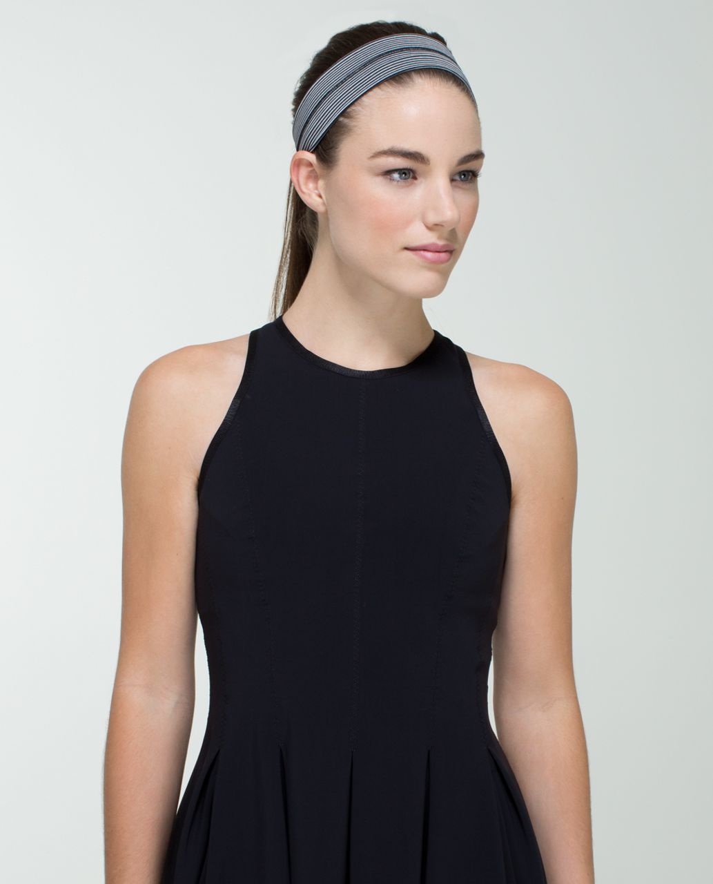 Lululemon Fly Away Tamer Headband - Tonka Stripe Black Heathered Medium Grey