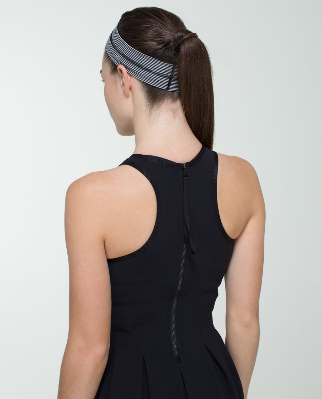 Lululemon Fly Away Tamer Headband - Tonka Stripe Black Heathered Medium Grey