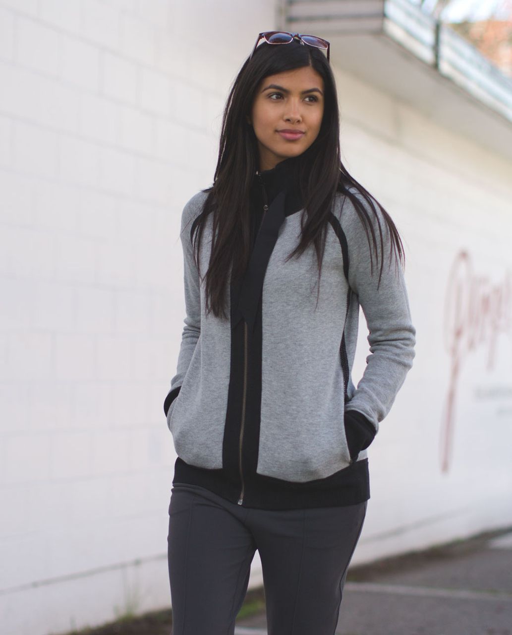 Lululemon Post Savasana Jacket - Black / Heathered Medium Grey