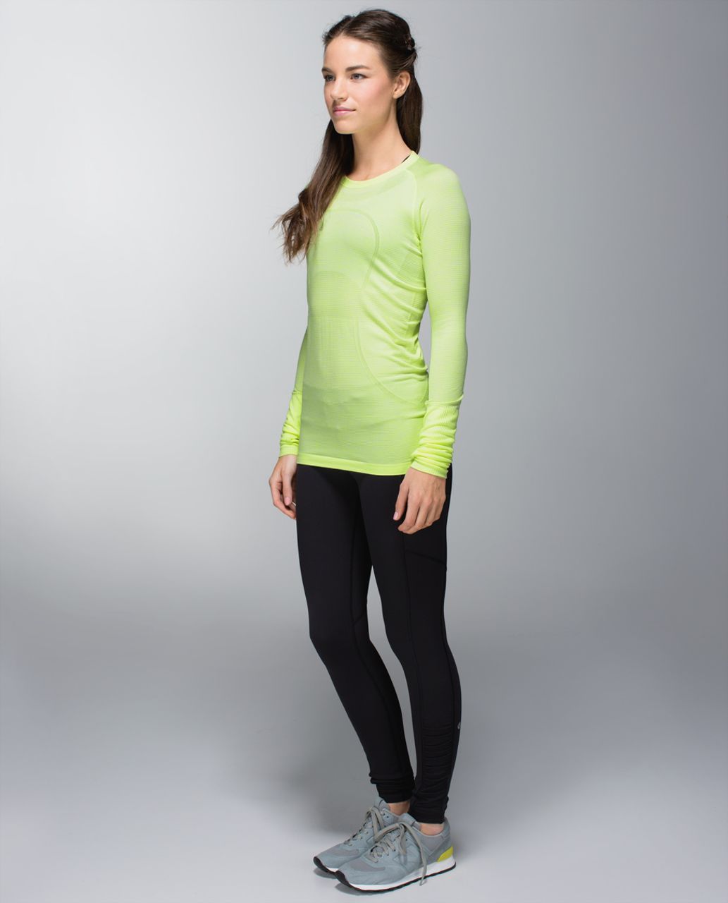 Lululemon Run:  Swiftly Tech Long Sleeve - Heathered Clear Mint